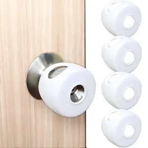 Reusable Safe Security Door Knob Safety Covers, Easy Install, Universal Fit, Easy Grip, Lockable Design, No Tools Needed, Fits Most Spherical Doors