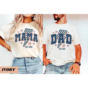 Custom Mom And Dad Shirt Personalized Mama Dad Shirt 4th Of July Pregnancy Announcement Shirt New Dad Shirt American Mama 4th Of July Tee