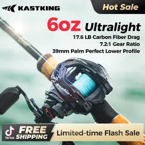 KastKing Spartacus II Baitcasting Fishing Reel，Reel Combo,6oz Ultralight Baitcaster Reel,spinning Super Smooth with 17.6 LB Carbon Fiber Drag, 7.2:1 Gear Ratio, 39mm Palm Perfect Lower Profile Design For Beginner Fishing Reel