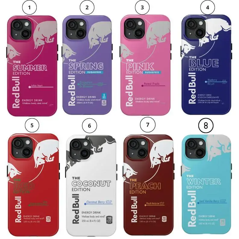 Drink Edition Redbull Collection – Premium Tough Phone Case 2026 HY827  Phone Case Suitable for iPhone 17-11 Pro MaxPlus and Samsung Galaxy S23-25