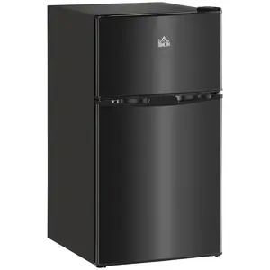 Direct Wicker UBS-W2225P173903 3.2 Cu.Ft Mini Fridge with Freezer, Double Door Compact Refrigerator with Adjustable Thermostat, Energy Efficient