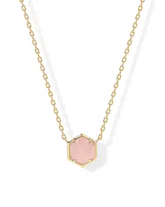 PAVOI 14K Gold Plated Women's Gemstone Pendant Necklace with Dainty Chain
