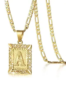 Unisex Az Letter Pendant Necklace, Punk Style Jewelry, Perfect for Parties and Daily Wear, Fashionable Gift Choice, Ideal Birthday Present
