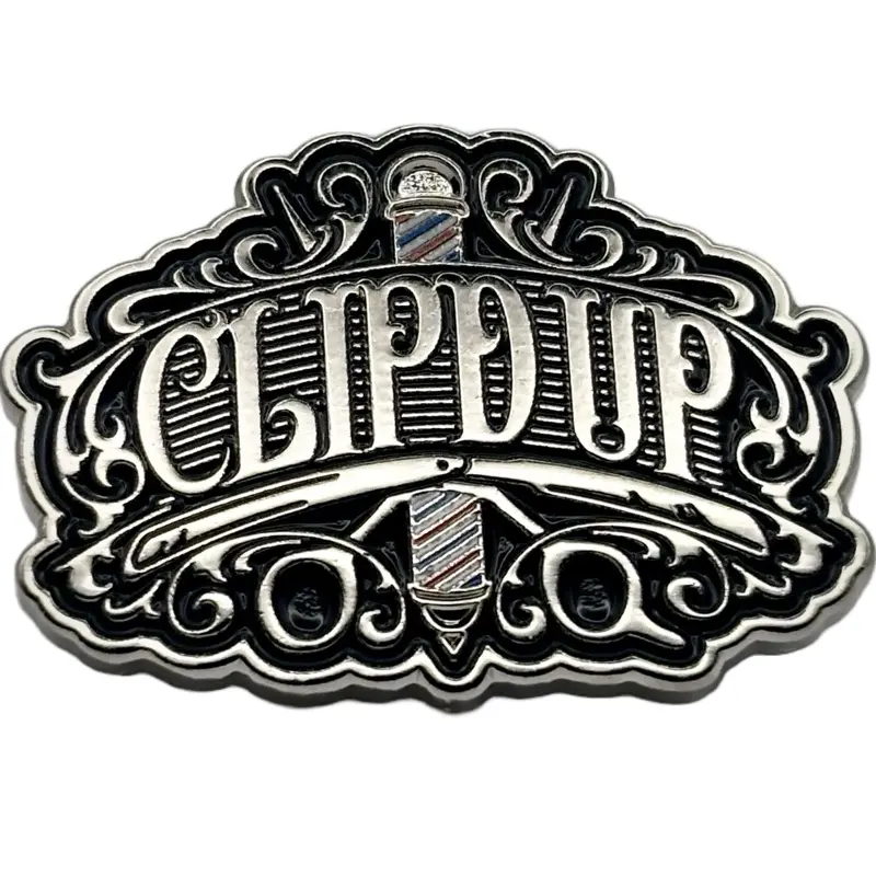 BARBER PIN LOGO RAZOR SHEARS POLE MULTIPURPOSE HAIRSTYLIST DECORATIVE HAT BACKPACK PIN Style Hairdresser