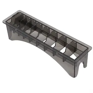 Guard Holder with 10 Grid Base, Professional Barber Guards for Universal Hair Clippers Organizer, Guide Comb Storage Case Container Box for Barbershop Use