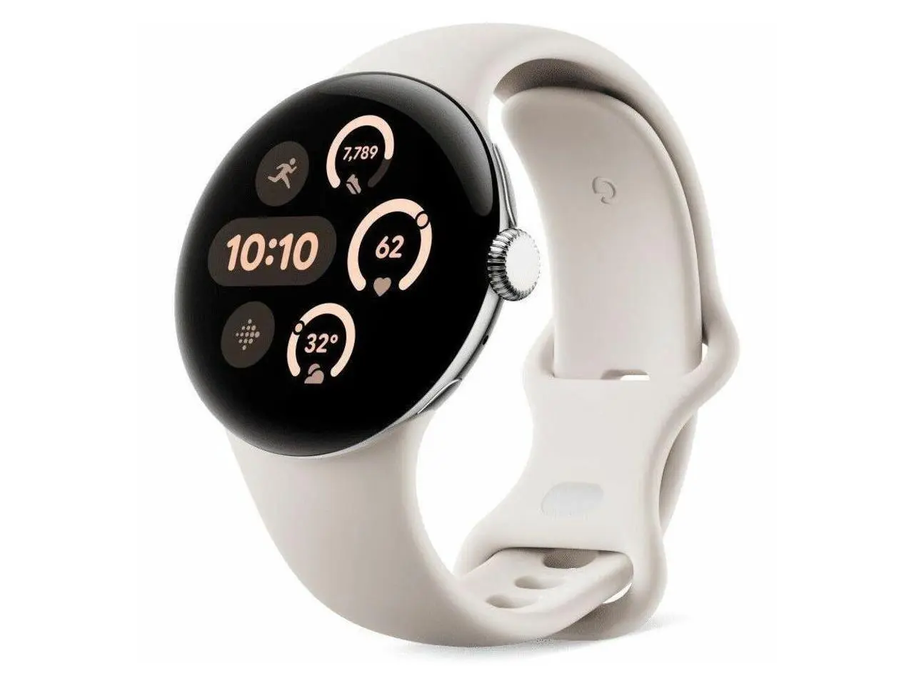 Google Pixel Watch 3 45mm Smartwatch, Heart Rate Tracking, Porcelain Band