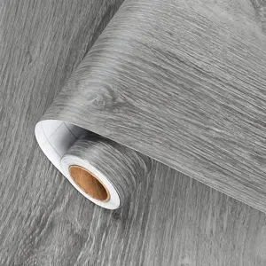 Thick Wood Contact Paper, Waterproof Self-Adhesive Rustic Wood Wallpaper, Peel and Stick Removable Wood Grain Wall Paper Stickers