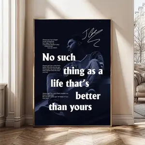 J Cole Dreamville Love Yourz Lyrics Wall Poster (No Frame), Rap Music Wall Art, Hip Hop Vintage Print, Gift For Fans