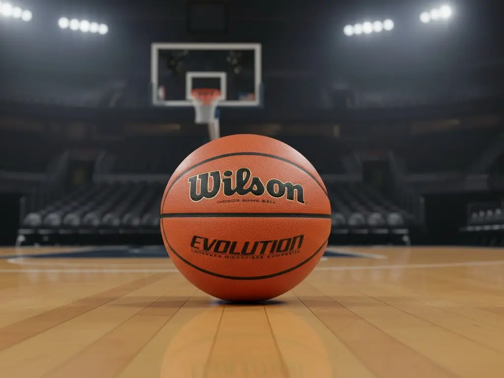 WILSON Men's Evolution Game Basketball - 29.5 in Regular Size, Synthetic Composite Sports Ball for Intense Indoor Competitive Matches, Youth Sports Equipment