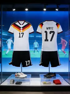 Germany Wirtz 17 Home Soccer Jersey Set, High-Quality Comfortable Breathable, Fan Casual Sports Wear, Football Fan Gear
