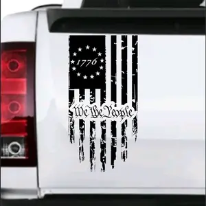 We the People 1776 flag decal 21"