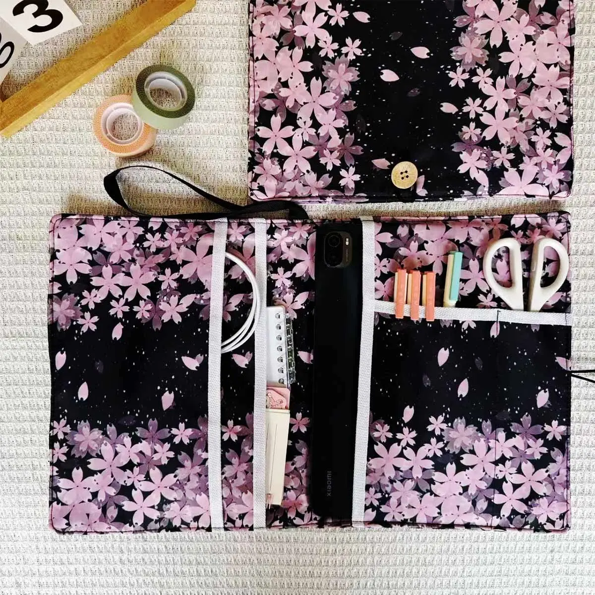 Book Lover Gift Floral Document Storage Bag, Handbag Maternal Child Diary Case, Medical Certificate Holder, Travel Organizer for A4/a5 Files, Durable Storage Organizer, Multifunctional Storage Bag, Portable Storage Bag