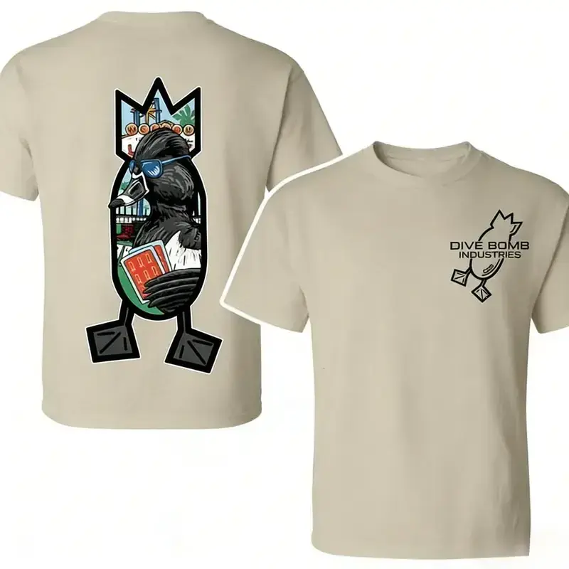 Dive Bomb Industries Bomber Duck Men's Cotton Short-Sleeve Graphic Tops - Classic Casual Black Pullover, Duck Reading Book Design, Waterfowl Hunting Urban Streetwear, Shortsleeve, Menswear, Round Neck, Duck Artwork