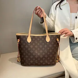 Tote Bag New Retro Print Bag Women's Versatile Color-Block Handbag Large Capacity Commuter Shoulder Bag Women's Bag