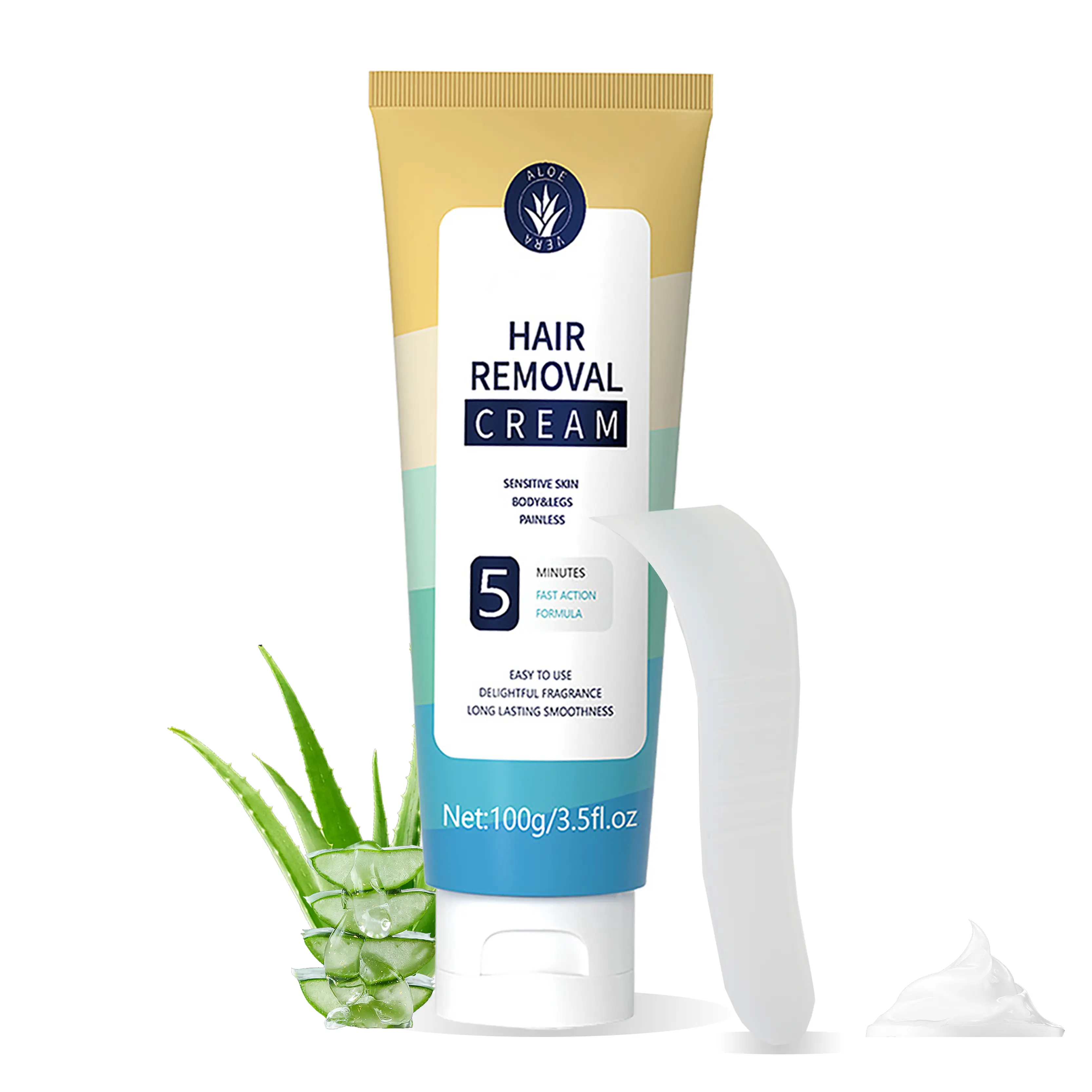 UMEX Gentle Body Hair Remover Cream - 100ml Beauty & Personal Care Product with Aloe, Olive, Water, Smooth Unisex Hair Removal for Women's Legs, Arms，not for scalp hair
