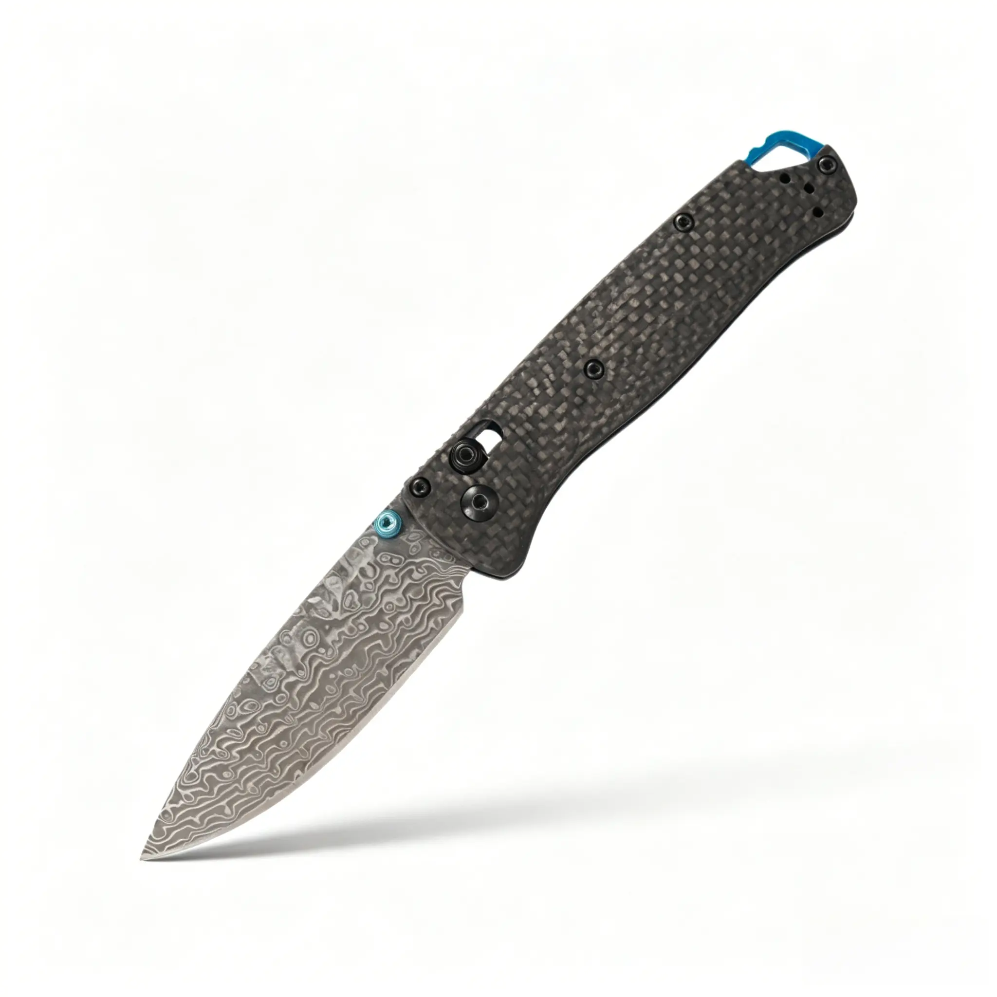 Folding Pocket Knife - 533/535 Model, 533 Carbon Fiber Handle, 533 Damascus Steel Blade, Carbon Fibre Construction, Pocket Press Mechanism, Kitchen Fruit Knife, Folding Pocket Knives