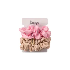 L'ANGE HAIR - Large Satin Scrunchies, Gentle Elastic Hair Bands, 4 Piece Set