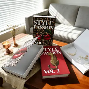Openable Beautiful Decorative Book Box, Flip Cover Realistic Book Paper Storage Box, Jewelry Storage Box, Decoration Box, Shelf Storage, Room Organizer, Suitable for Coffee Table, Shelves, Fireplace Mantel