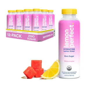 Lemon Perfect Hydrating Flavored Lemon Water, Watermelon, 15.2 fl oz (Pack of 12)
