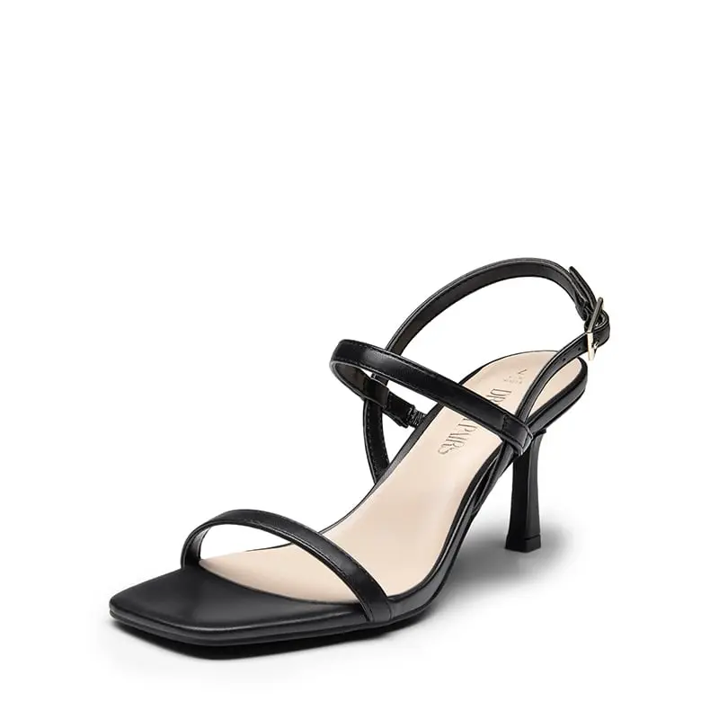 Dream Pairs Women's Sandals, Comfortable Strappy Block Heels with Square Toe & Adjustable Ankle Strap for Party & Formal Wear, Footwear, Classy Elevated Sandals, High Heels, Party Wear, Strappy Look, Ankle Strap Women's Sandals