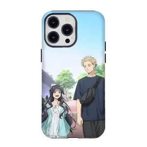Romantic Kaoru Hana wa Rin to Saku Anime Phone Case Tsumugi Rintaro & Waguri Kaoru Couple Compatible for iPhone 17 16 15 14 13 12 11 and for Samsung  S21-S25 Perfect Gift for Anime Fans