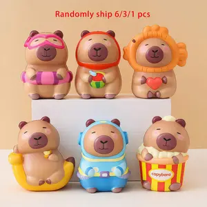 6/3/1 PCS-Cute Animal Figurines, Animal Series Figurines, Class Rewards, Basket Fillers, Perfect Holiday Gifts, Durable Rubber, Unique Party Decorations