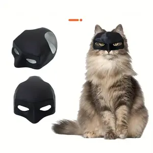 2pc 3D Printed Cat Mask, Novelty Superhero Costume Accessory, Durable Plastic Material, Fun Pet Prop for Cosplay & Photoshoots