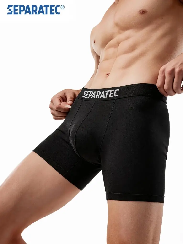 Separatec Men's Dual Pouch Boxer Briefs 7-Pack, Bamboo Rayon Activewear Underwear with Ball Support, Cooling & Moisture Wicking, Great Gift Choice, Perfect Fit, Print, Retro
