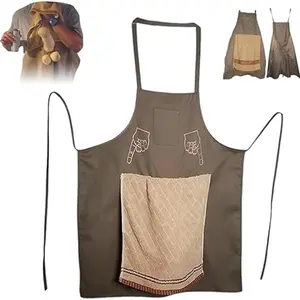 Creative Avatar Prank Apron, Suitable for Men, with Hidden Surprise, Ultimate Prank Gift for Barbecue or Cooking (1 ) Kitchen Adjustable Strap