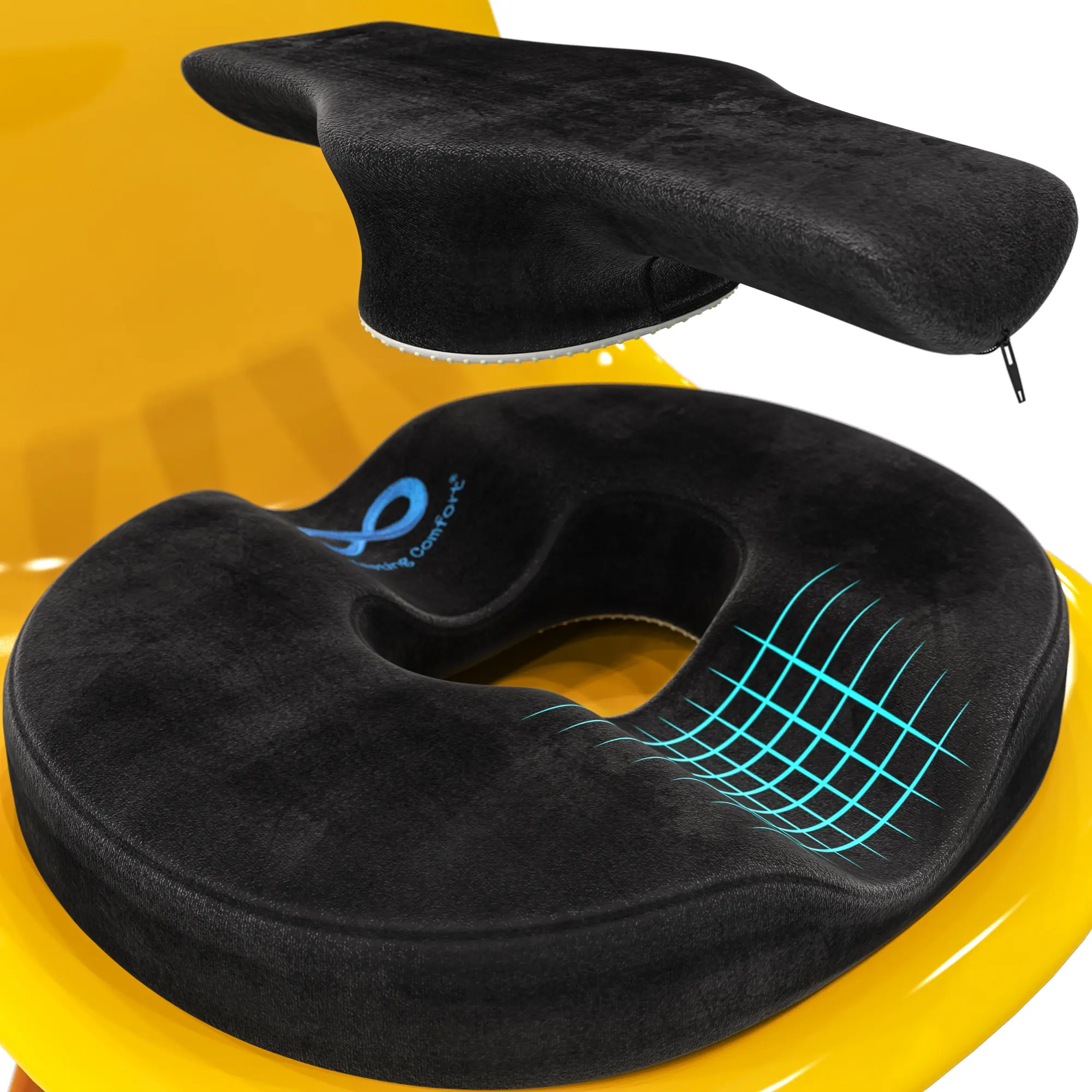 Everlasting Comfort Donut Seat Cushion - Tailbone Pain Relief Cushion - 2-in-1 Seat Cushion - Memory Foam - Butt Pillow & Butt Cushion Everlasting Comfort Donut Seat Cushion - Tailbone Pain Relief Cushion - 2-in-1 Seat Cushion - Memory Foam - Butt Pillow & Butt Cushion