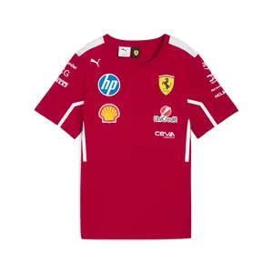 PUMA Womens Scuderia Ferrari Team Motorsport Tee Casual Tops Casual - Red