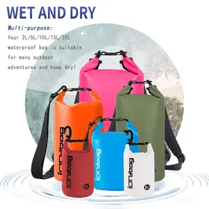 Idrybag Dry Bag,2L/5L/10L/15L/20L Multicolor Dry Bags Waterproof,Polyester Lightweight Drift Bag, Floating Dry Bag Roll Top Bag, Suitable for Outdoor, Kayaking, Rafting, Boating, Swimming, Camping, Hiking, Beach, Fishin