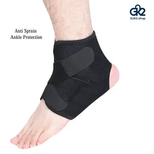 Adjustable Ankle Support Brace, Compression Ankle Wrap for Soccer Basketball, Anti-Sprain Stabilizer Protector for Men & Women Sports