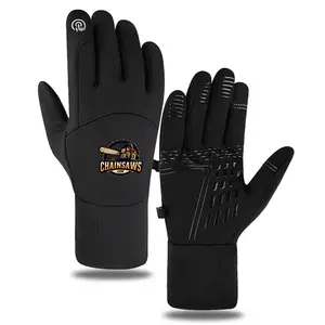 Chainsaw Logo Printed Work Gloves for Outdoor Activities Protection and Gardening Use  Durable NonSlip Touchscreen Winter Gloves Perfect for Construction Workers and Handyman  Ideal Holiday Gift for Christmas and Thanksgiving Seasonal Presents