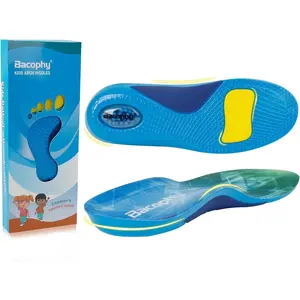 Kids Arch Support Insoles - Plantar Fasciitis Orthotic Inserts for Children with Arch Pain, Flat Feet, Foot Pronation- Shock Absorption - Ideal for Active Child
