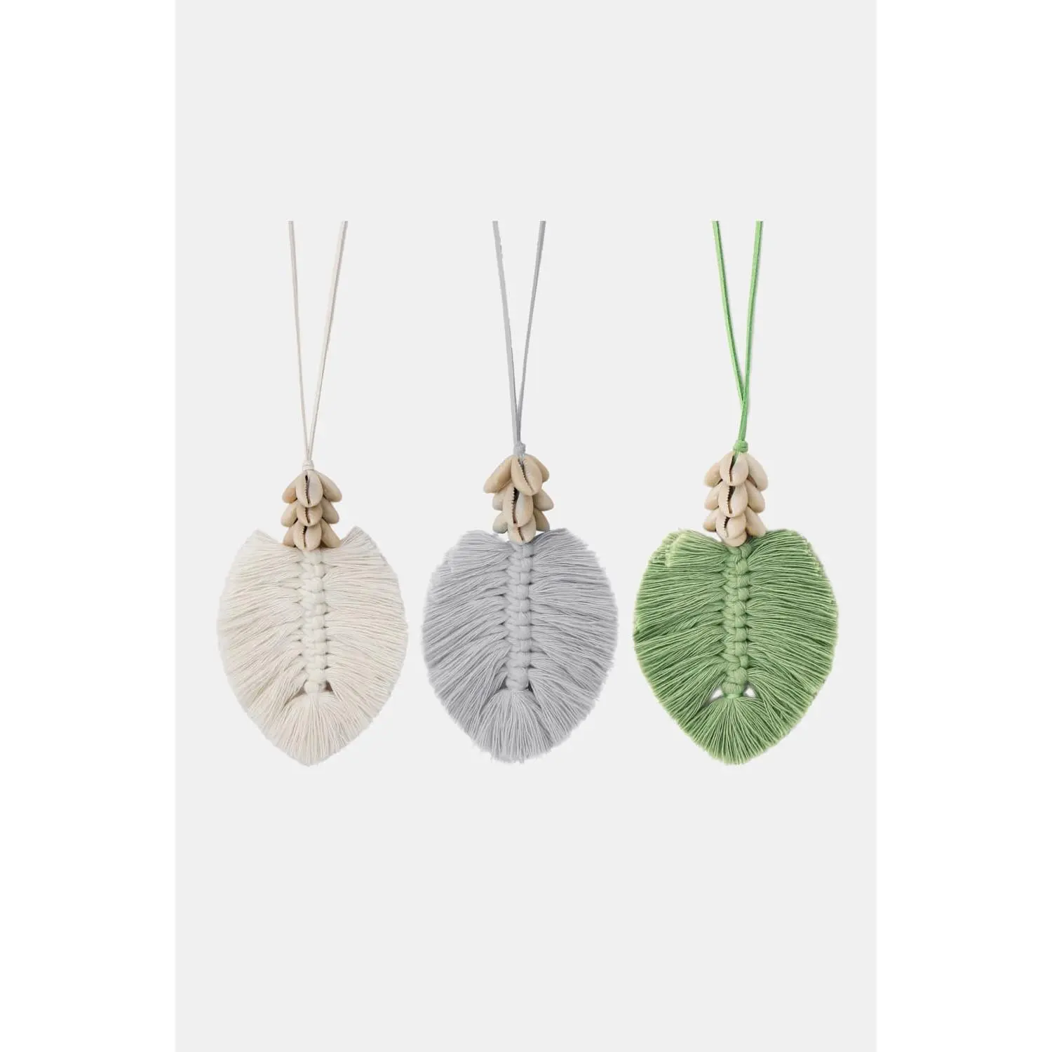 Leaf Macrame Pendant Necklace