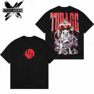 TRAIL HERO - Thragg Invincible Premium Acid Washed Hoodie T-Shirt, En Sabah Nur Hoodie Shirt, Character Comics Fans Shirt, Superhero Washed Shirt, Comic Book Fans T-Shirt, Superhero Graphic Tee Cotton