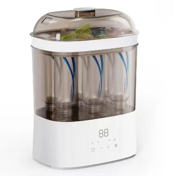 Baby Bottle Sterilizer and Dryer with HEPA Filter, BPA-Free Double Layer Design for Parents, Fast Drying & 48-Hour Antibacterial Storage for Day or Night Feeding, Fits Dr. Brown's Bottles