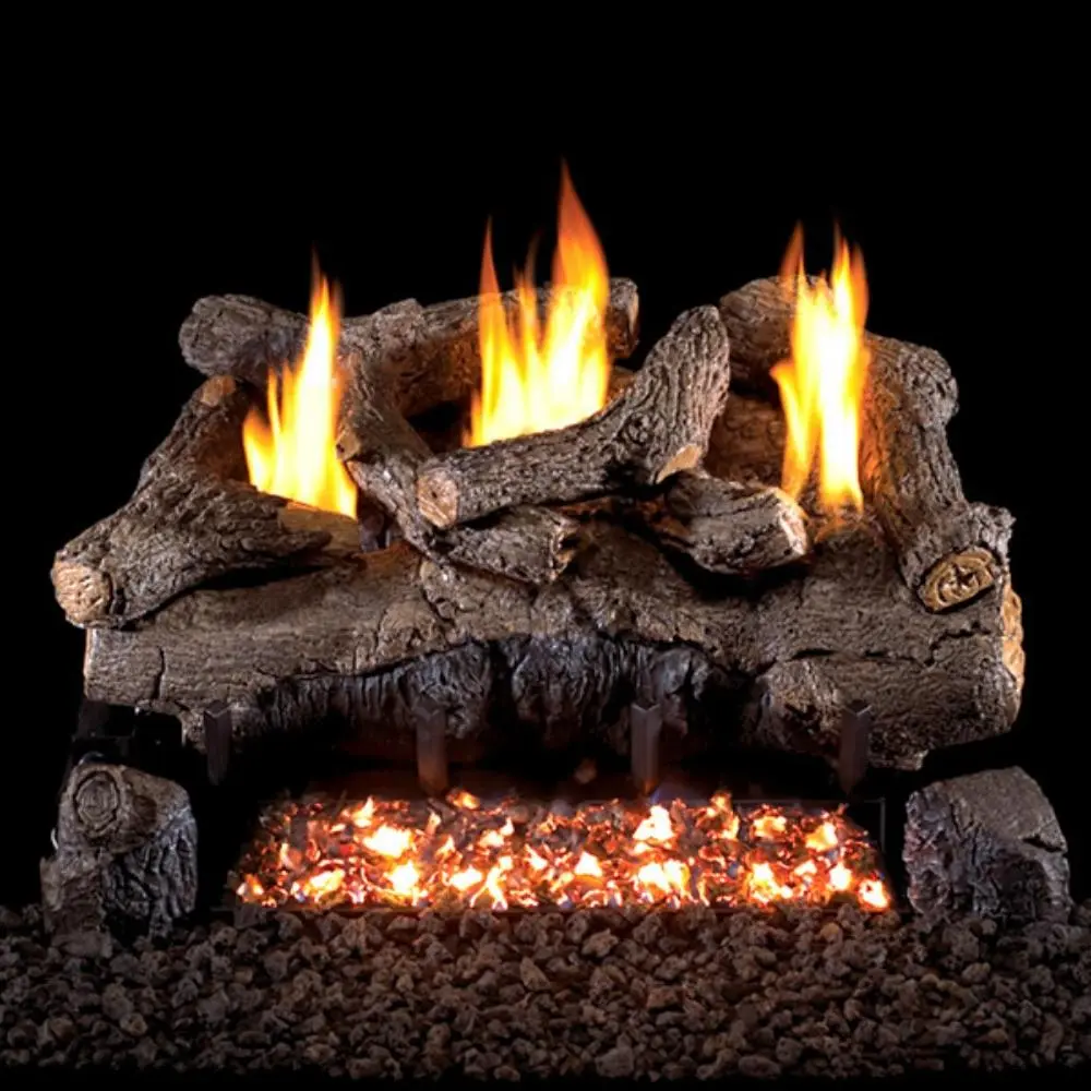 Real Fyre Evening Fyre Charred Vent-Free Gas Log Set Insert
