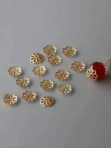 200pcs 7/9mm Petal Vintage Alloy Glue Beads Cap, Flower Spacer Loose Beads for DIY Jewelry Making, Diy Beading Accessories, Bracelets Necklaces Earrings Accessories, Jewelry Making Supplies, Beads And Accessories