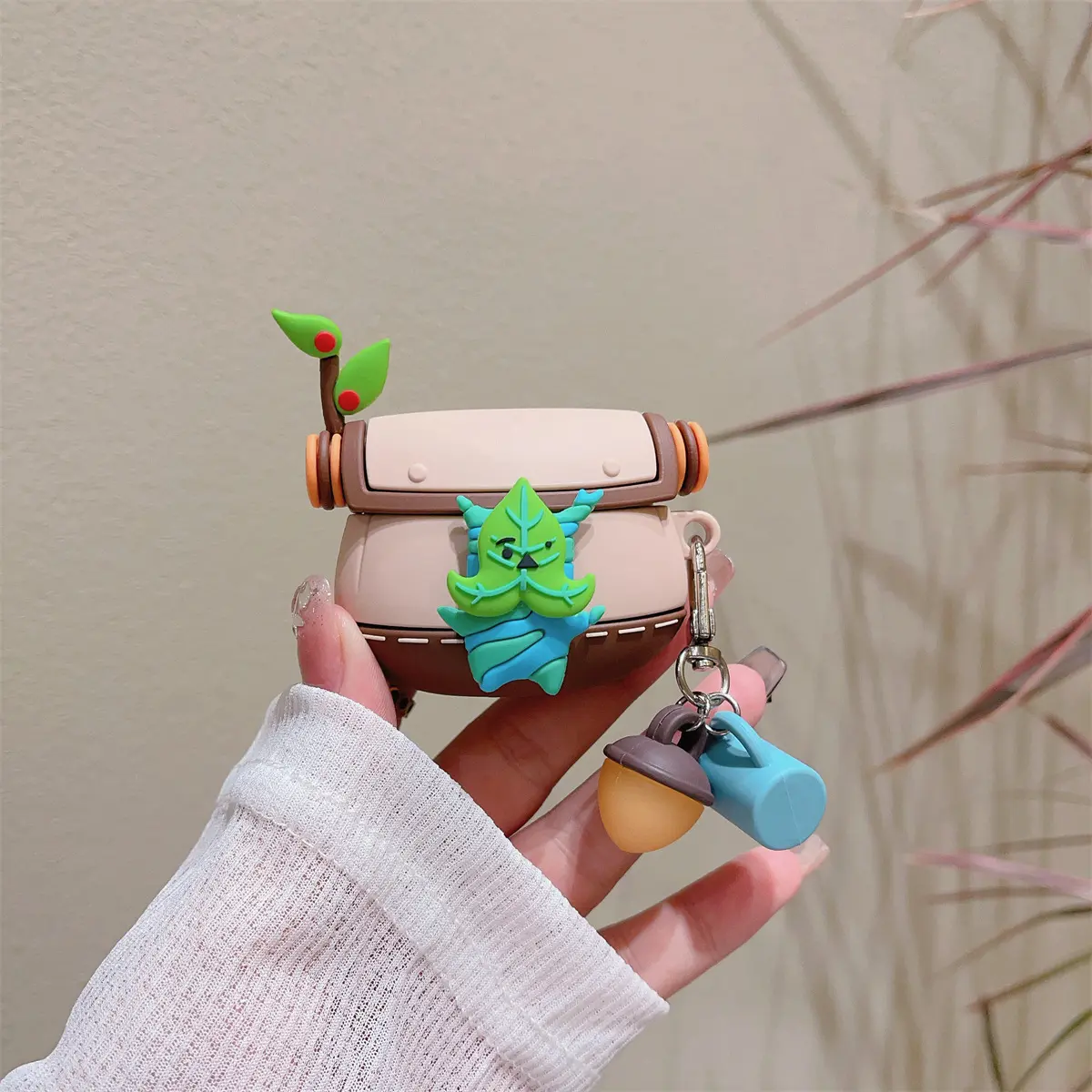 1 piece of Yahaha backpack shaped headphone headset protective case, anti drop and durable silicone headphone case, Apple wireless Bluetooth headphone case, Protection, suitable for AirPods 1/2/3/4/pro/pro2/pro3