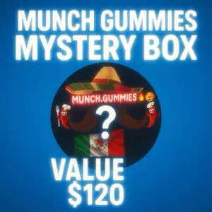 Munch Gummies ON THE HOUSE BOX ( ATLEAST 15 CANDIES OR ITEMS )