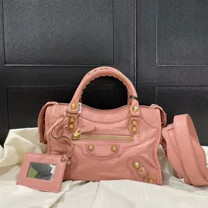 Pre-owned Balenciaga Classic Mini City Bag Pink Lambskin Leather Y2K Vintage X253live