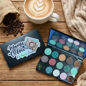 MOMMA NEEDS COFFEE, 15 Pan PRE-DESIGNED Eyeshadow Palette (By Amberly)