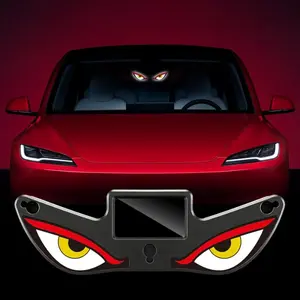 Devil Eyes LED Car Light for Windshield & Rear Window – Animated Demon Eye with Emoji Display, Solar-Powered, Wireless, USB-C Rechargeable