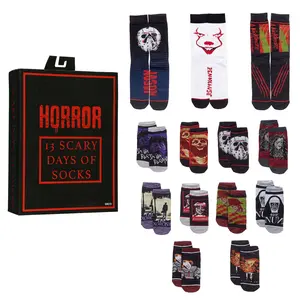 Horror Movies 13 Scary Days Of Socks Advent Adult Ankles And Crews Gift Box Set 13 Pairs