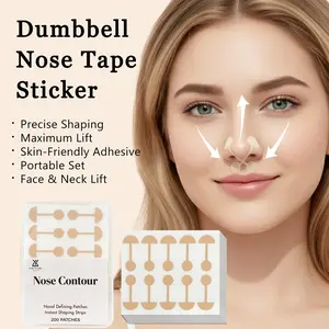 200 Pcs Nose Tape Kit-Soft Nose Bridge Corrector, Nose Strips, invisible Nose Straightener & Lifting Patch, Reusable Beauty Nose Shaper & Face Lifter for Women & Men, Daily Care Accessory