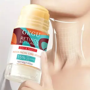 Retinol & Collagen Facial & Neck Care Stick, Collagen Boost - Non-Greasy Fast-Absorbing Moisturizer - Day & Night Use - Suitable for All Light Beige Types Including Sensitive, Dry, Oily Facial Stick, Highquality Ingredients, Neck Firming Stick