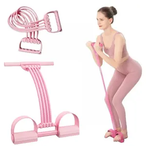 Upgrade Home Gym Pedal Resistance Band Multifunctional Elastic Pull Rope for Abs Glutes Stretching 8-Tube Adjustable Resistance for Women & Men - Workout Equipment