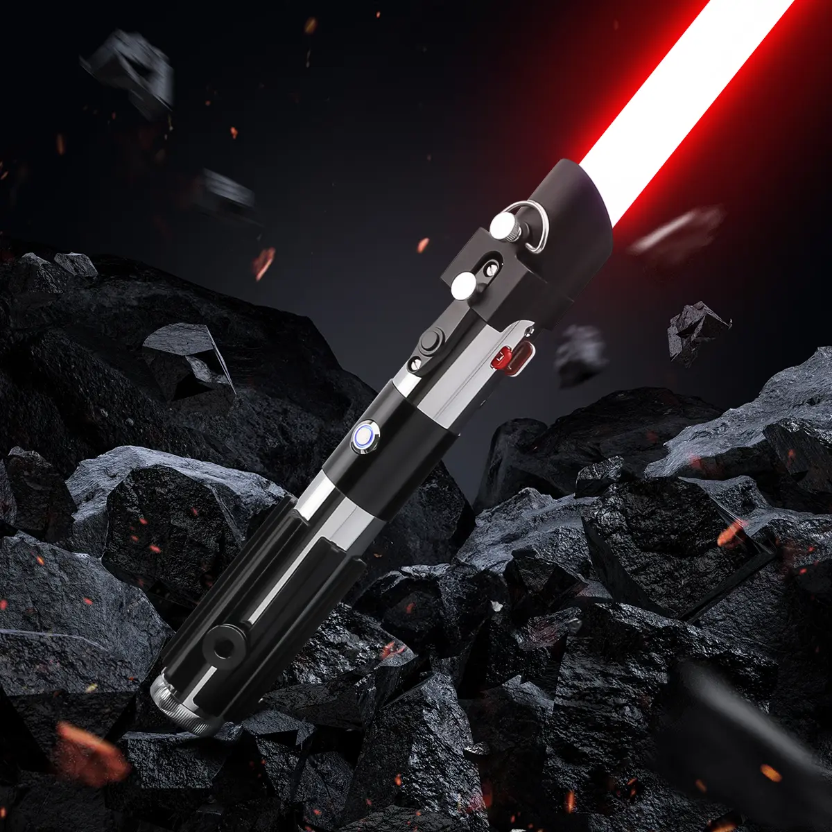DV-SE Unisex Colored LED Light Saber Sword Collectible - Premium Metal Handle, 12 RGB Colors, 16 Sound Fonts, Motion Control, Force FX, 80cm Polycarbonate Replaceable Blade, Dueling-Ready, Cells, 5V/1A Adapter, for 10-12+ Years
